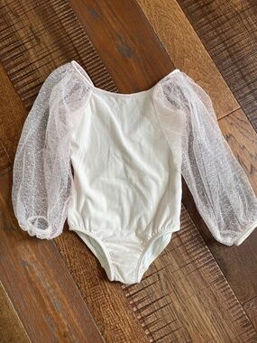 Mesh Long Sleeve Leotard - Pink Bliss